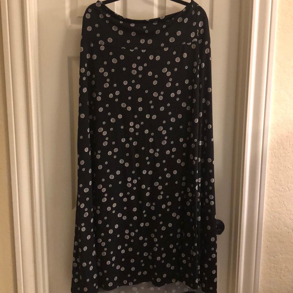 Black white lularoe maxi skirt